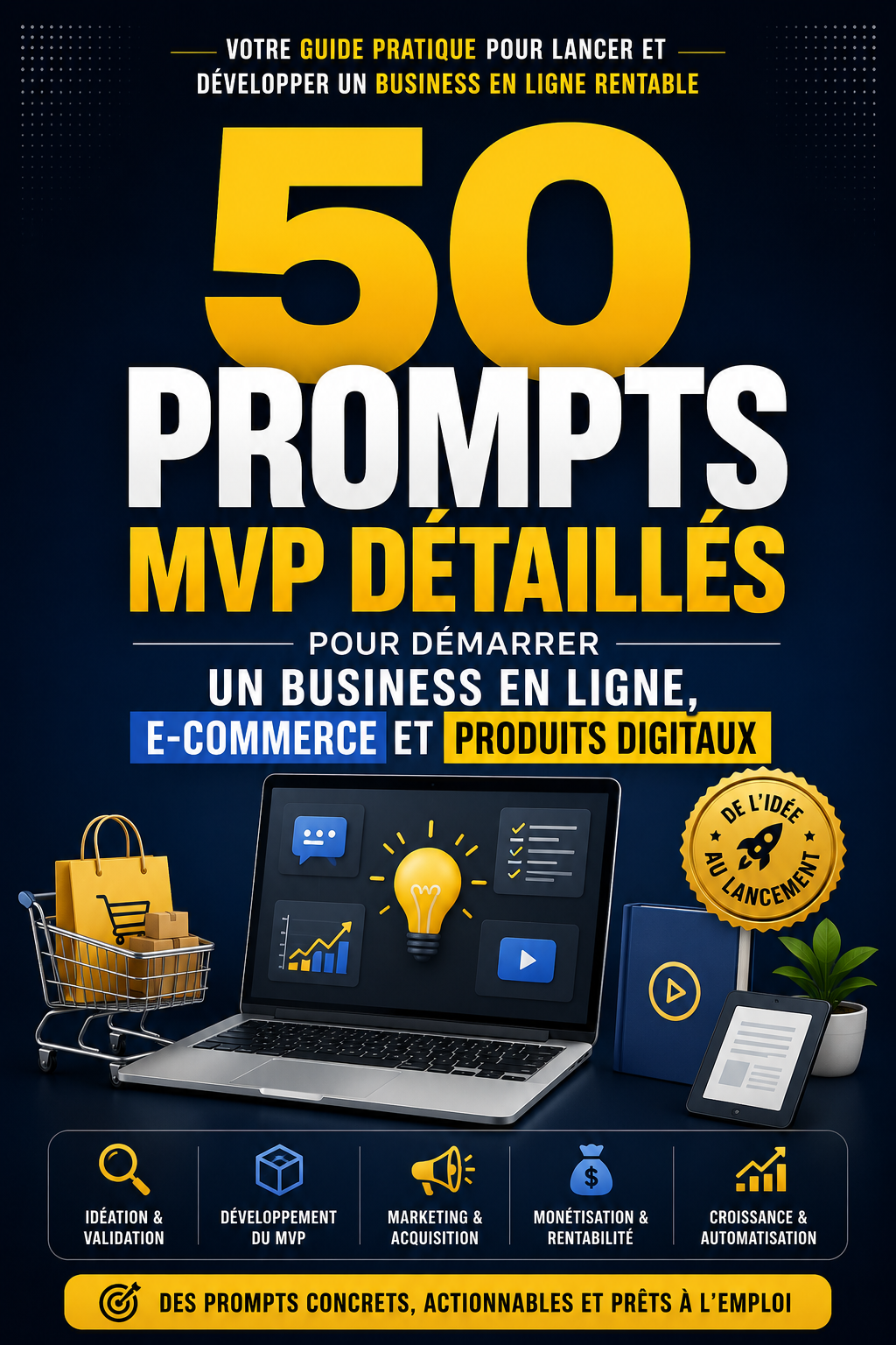 Le Kit du Fondateur — 50 prompts IA pour entrepreneurs francophones